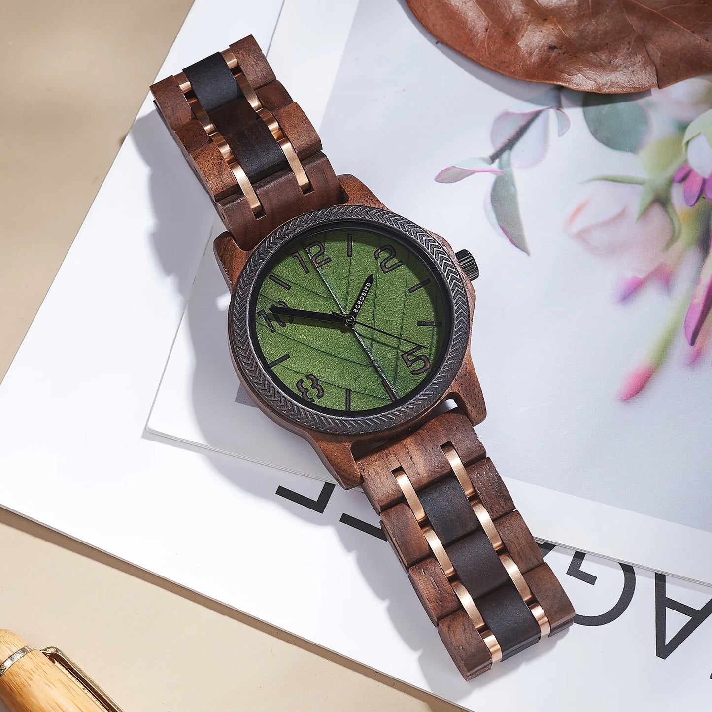 BOBO BIRD Men's Quartz Watches Men High-End Luxury Wristwatch Clock Fashion Eco-Friendly Wooden Watches For Men Original Desing