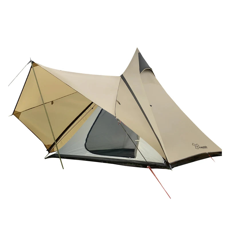Vidalido Outdoor Camping Luxury 2-4 people Indian Pyramid Tent Sunshade Self-driving Rainproof Family Travel Tent