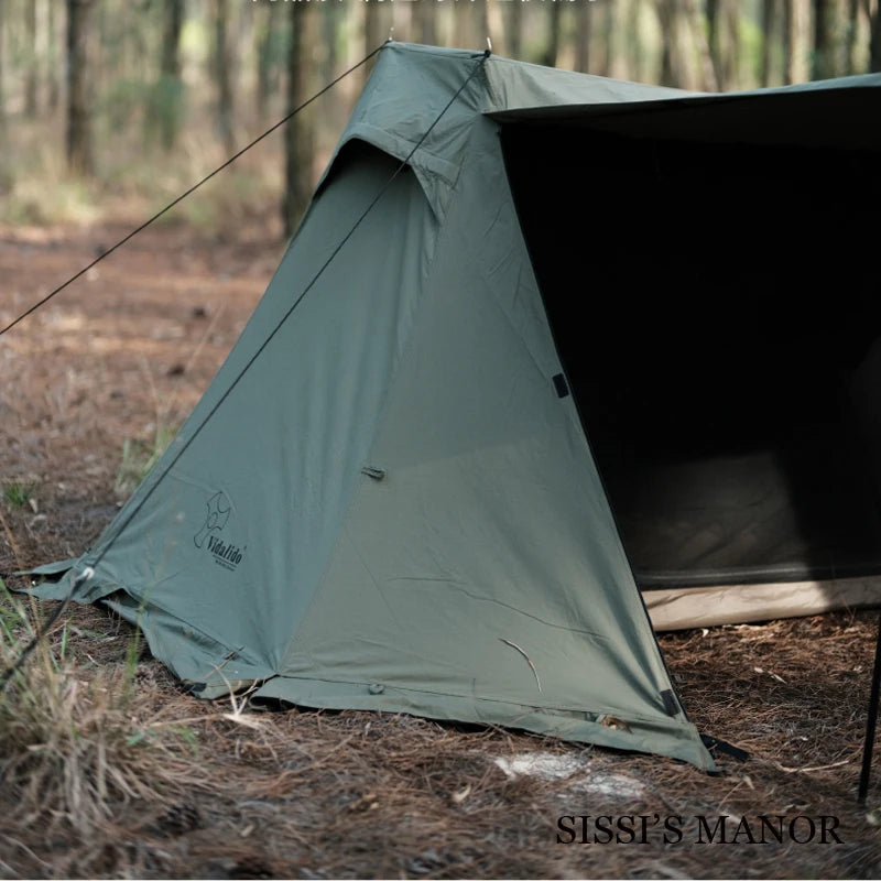 Aluminum Pole Outdoor Car Camping Shelter Tent TC Cotton Luxury Pro Flame Hiking Relief 2-3 Person Family Awning Hiking Pergola