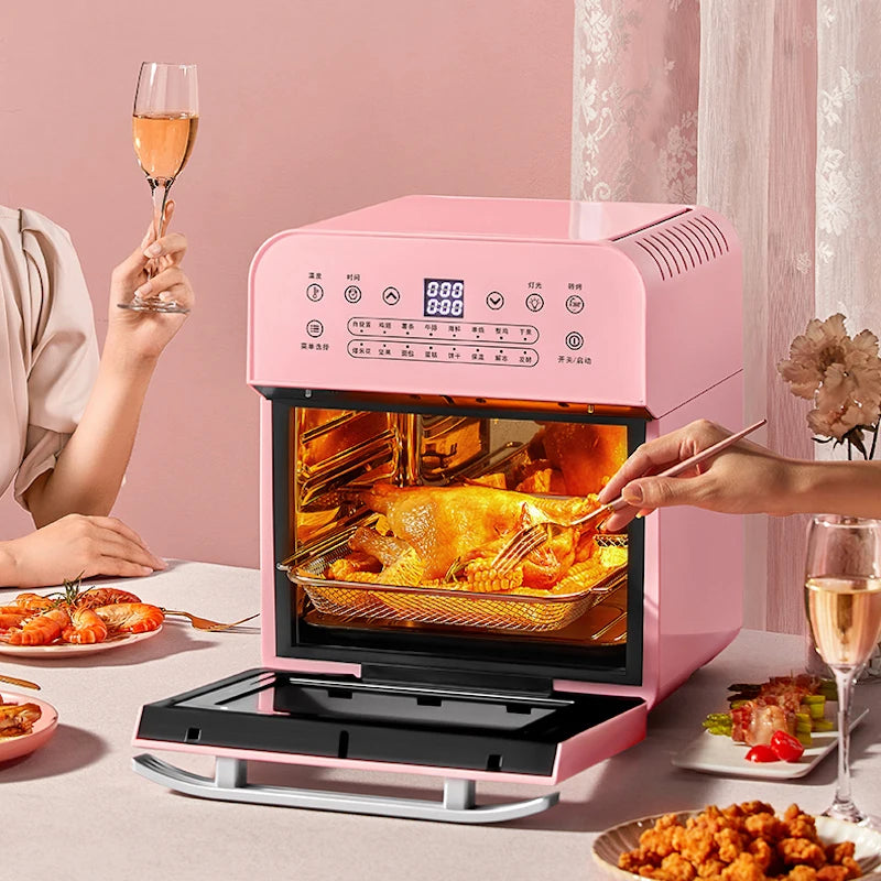 Automatic Oil-free 12L Airfryer deep for home Stainless steel toaster oven smart French fries machine