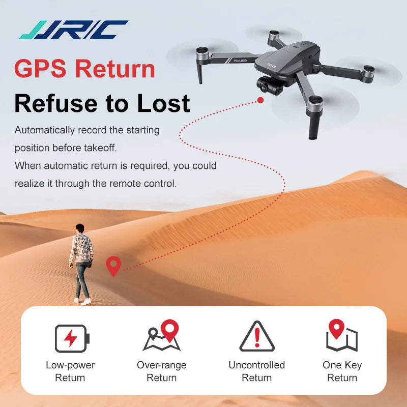 JJRC X19 RC Drone GPS Brushless with 4K Two-axis Gimbal Dual Camera Professional 5G Foldable obstacle Avoidance Quadcopter