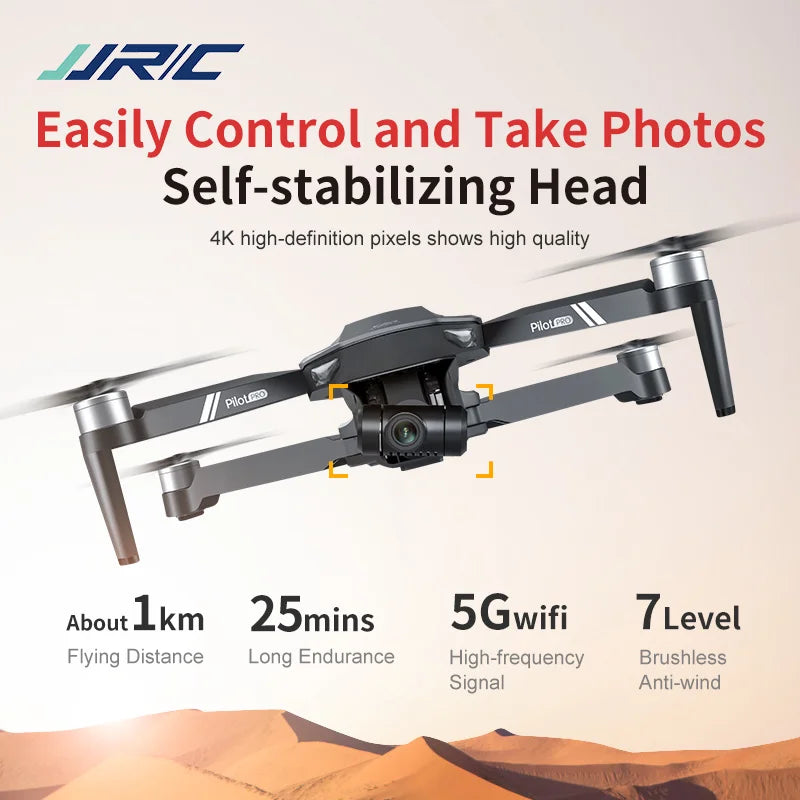 JJRC X19 RC Drone GPS Brushless with 4K Two-axis Gimbal Dual Camera Professional 5G Foldable obstacle Avoidance Quadcopter