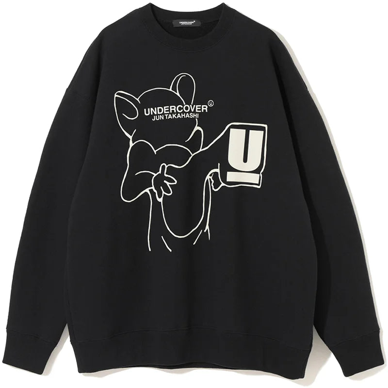 New Luxury 2023 UNDERCOVER Mouse Pattern Pullover Hoodies Hoody hooded Sweatshirts velvet Cotton Thick Fleece US size #566
