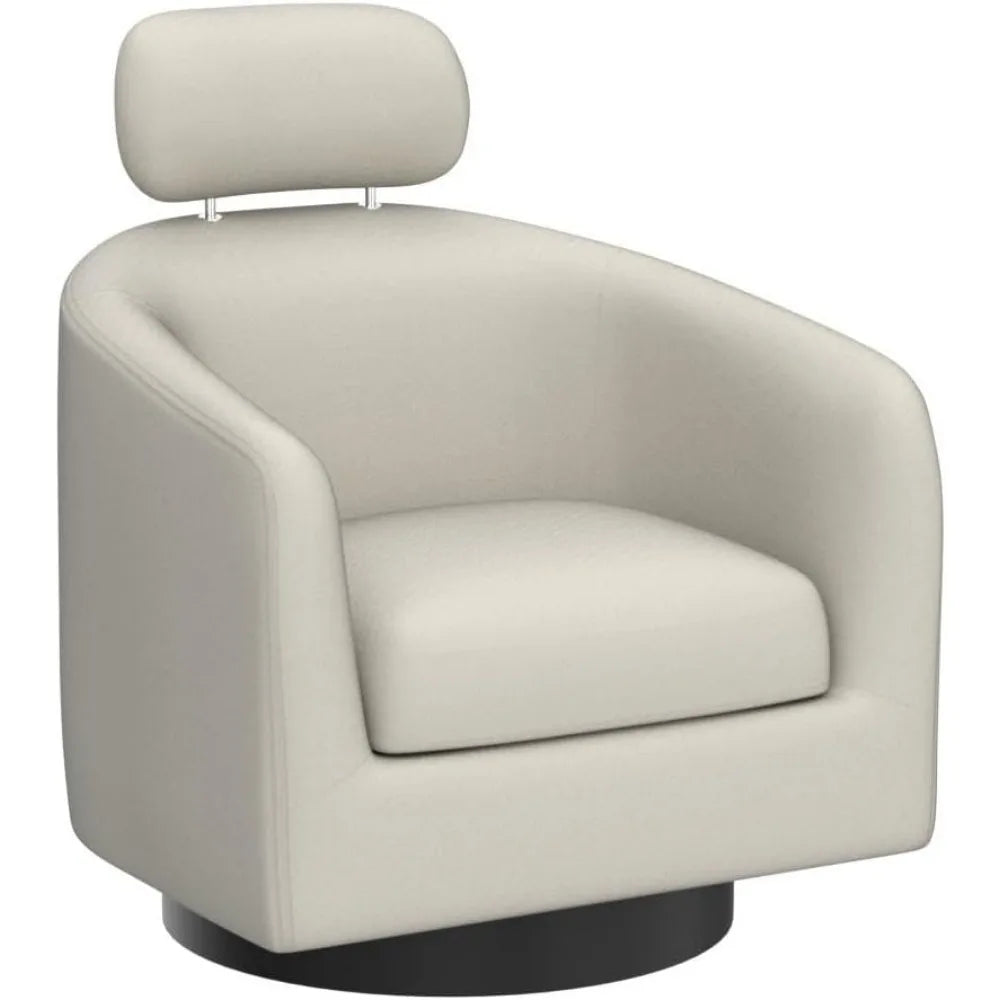 Mid Century 360° Swivel Accent Chairs, Cuddle Barrel armchairs Spinning Chair, Round Armchairs with Wide Upholstered