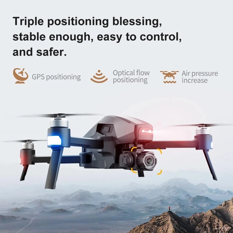 Professional Drone with 4K HD 2-Axis Gimbal 6K Camera 5G Wifi GPS Supports 64G TF Card FPV Drones RC Distance 2KM Quadcopter