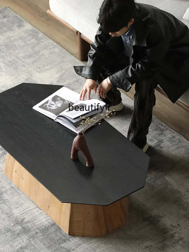 yj Light Luxury Modern Coffee Table Living Room Home Minimalist Tea Table Simple Sofa Table