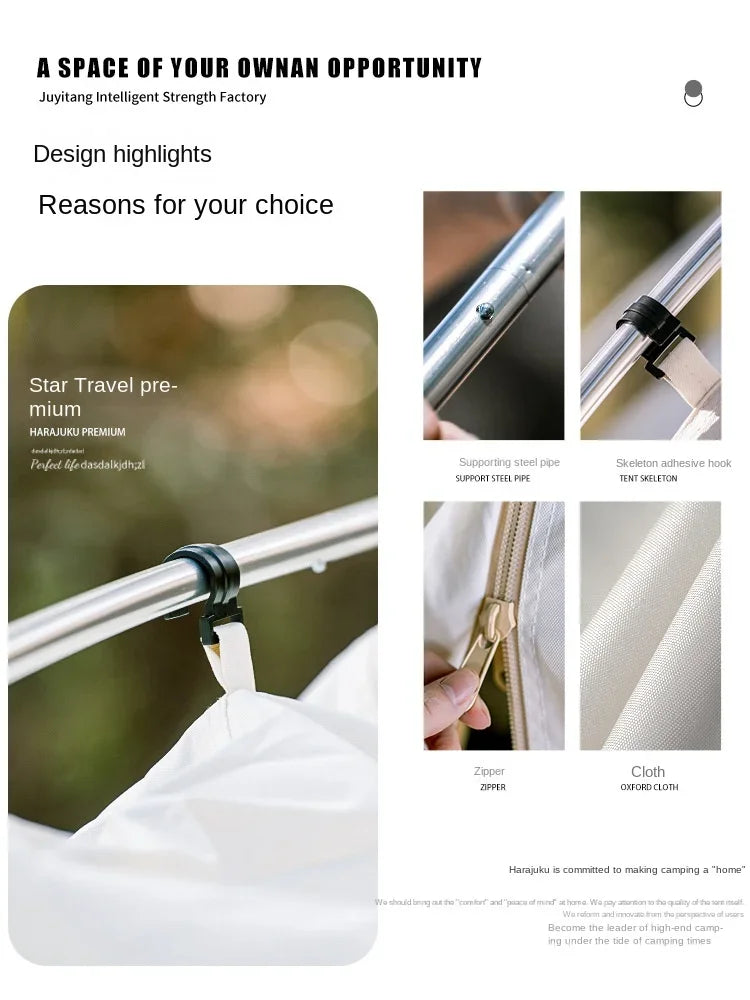 Spherical Dome Canopy Tent Outdoor Camping Professional Camping Rain Proof Double-layer Star Light Luxury Dining Homestay Tent