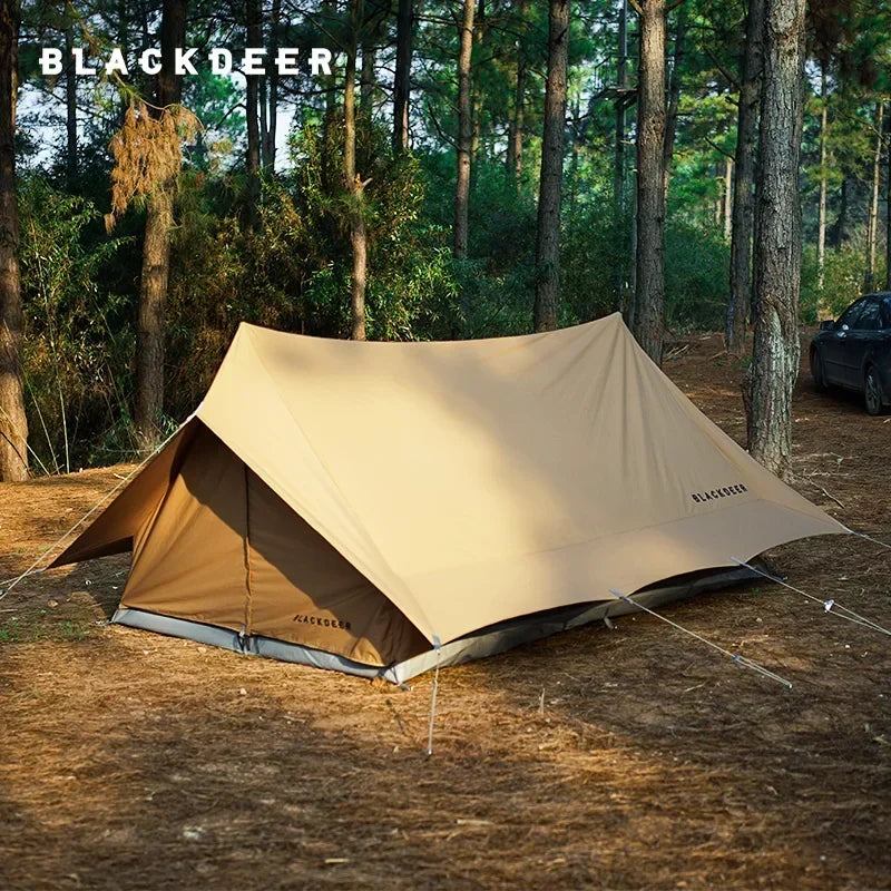 BLACKDEER Outdoor Tent Camping Cotton Roof Waterproof Anti Uv Beach Outdoor Luxury Large Cotton Tarps Large Family 4 People