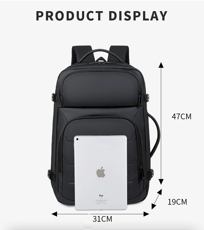 Men's 40L Large Capacity Expandable Backpacks USB Charging 17'' Laptop backpack Waterproof Multi-functional Business Travel Bags