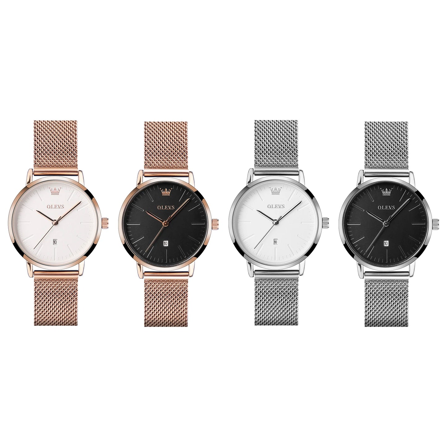 OLEVS Luxury Rose Gold Women Bracelet Watches Top Brand Ladies Casual Quartz Watch Stainless Steel Wristwatch Montre Femme
