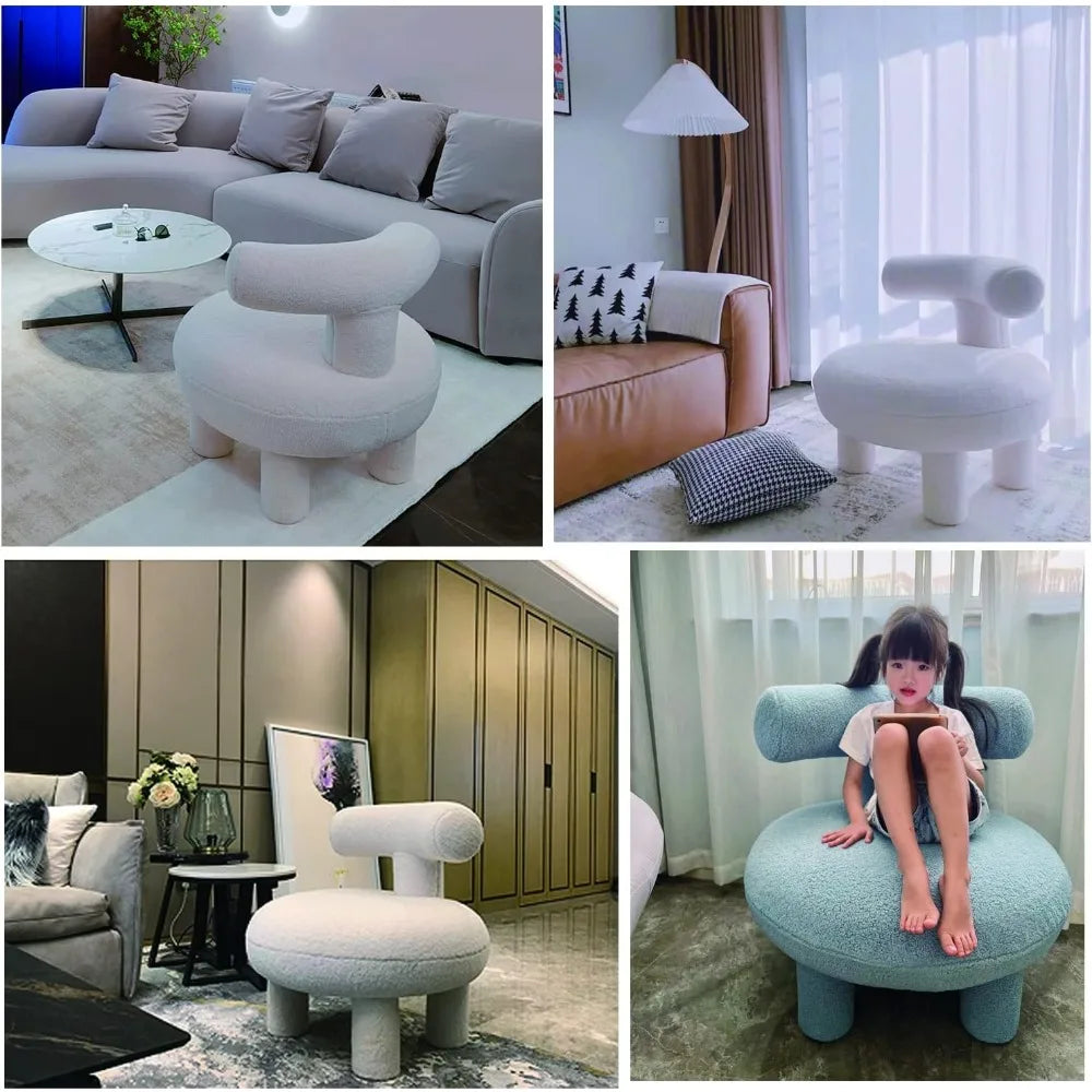 Modern Accent Boucle Chair,Upholstered Tufted Creative Furniture Sofa Couch Lounge Reading Chair