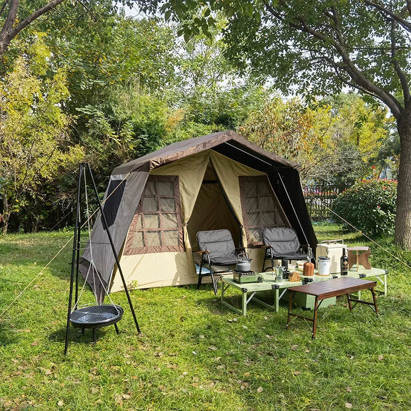 4 Season Waterproof Large Space Camping Tent High Quality Luxury Family Tent For Picnic Gargen Glamping