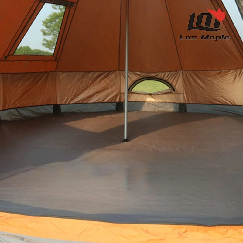 4Meters 6-10Persons Glamping Luxury Mongolia Yurt Family Hiking Antistorm Outdoor Camping Castle Tent Silver Coated UV Function