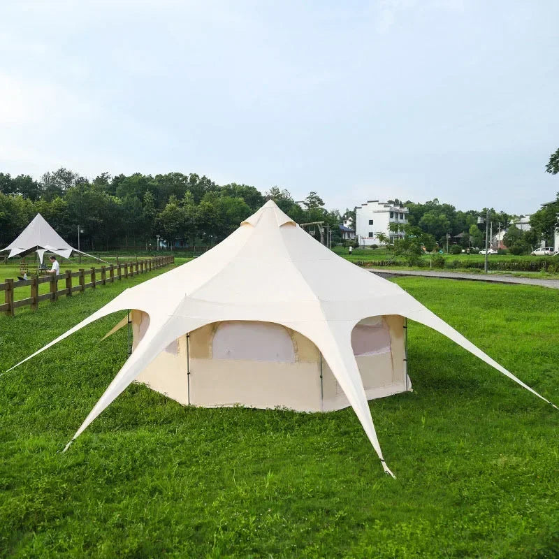 Tent Camp Big Removable Beach Shade Folding Shelter Glamping Luxury Cabin Camping Campaign Houses Tent Outdoor Event waterproof