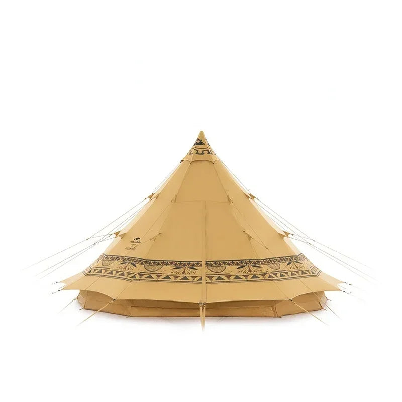 Outdoor Waterproof Tent Light Luxury Cotton Pyramid Camp Thickened Large Space Indian Tent Sunscreen Zanzariera Camping Tent