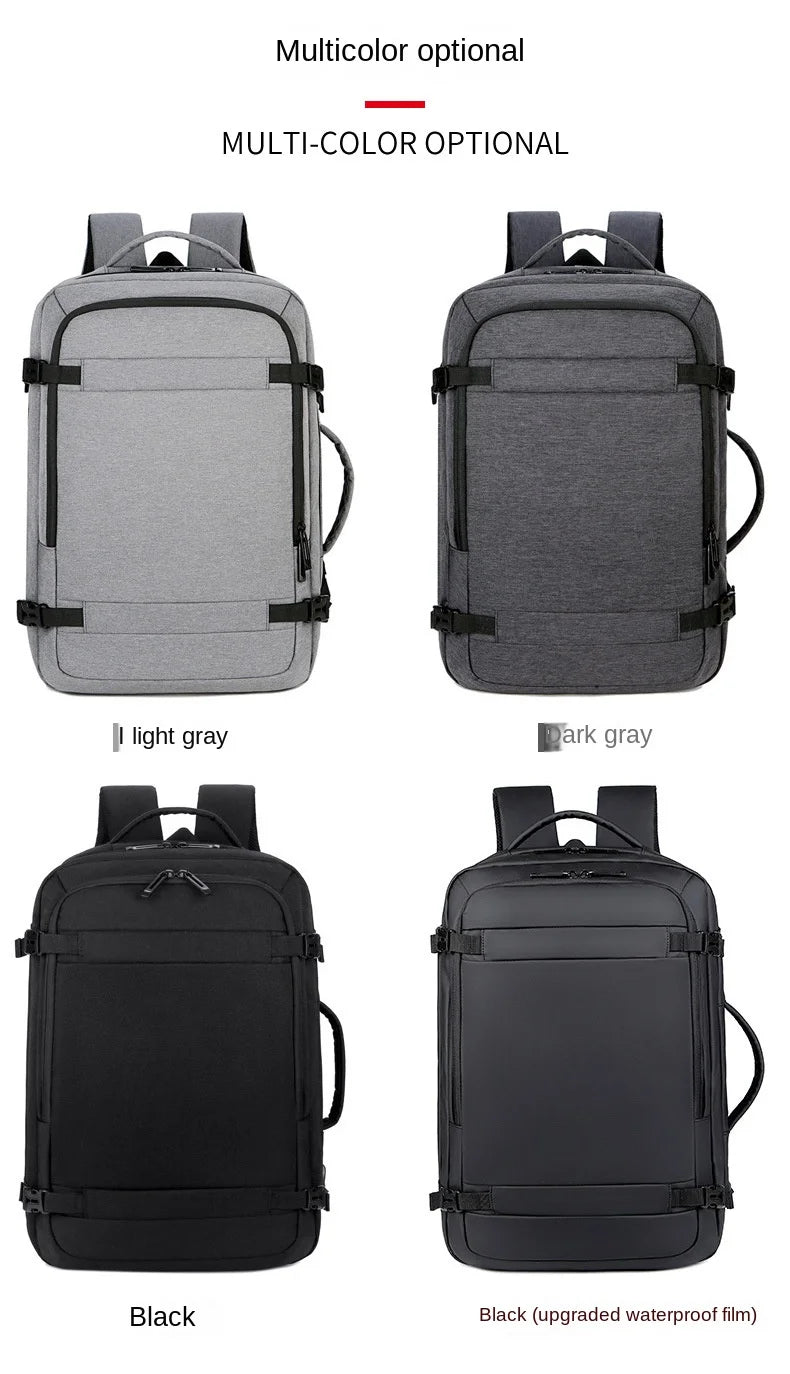 40L Expandable USB Charging Travel Backpack Men Large Capacity Business Water Resistant Durable 17-inch Computer Backpack New