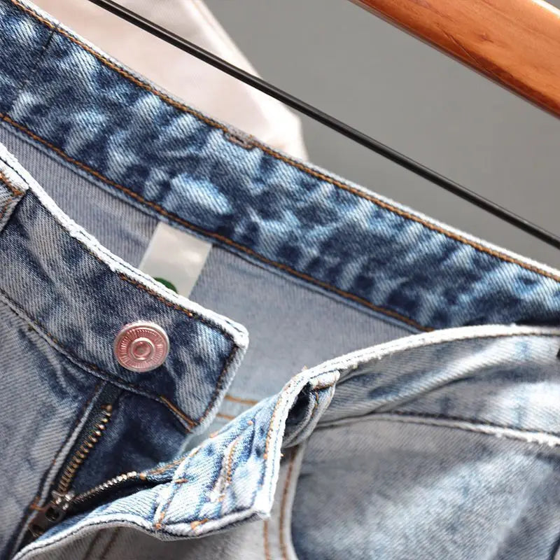 Men's Casual Denim Jeans Spring and Autumn New Arrival Vintage Patchwork Designer Cowboy Pencil Pants Fashion Handsome Trousers
