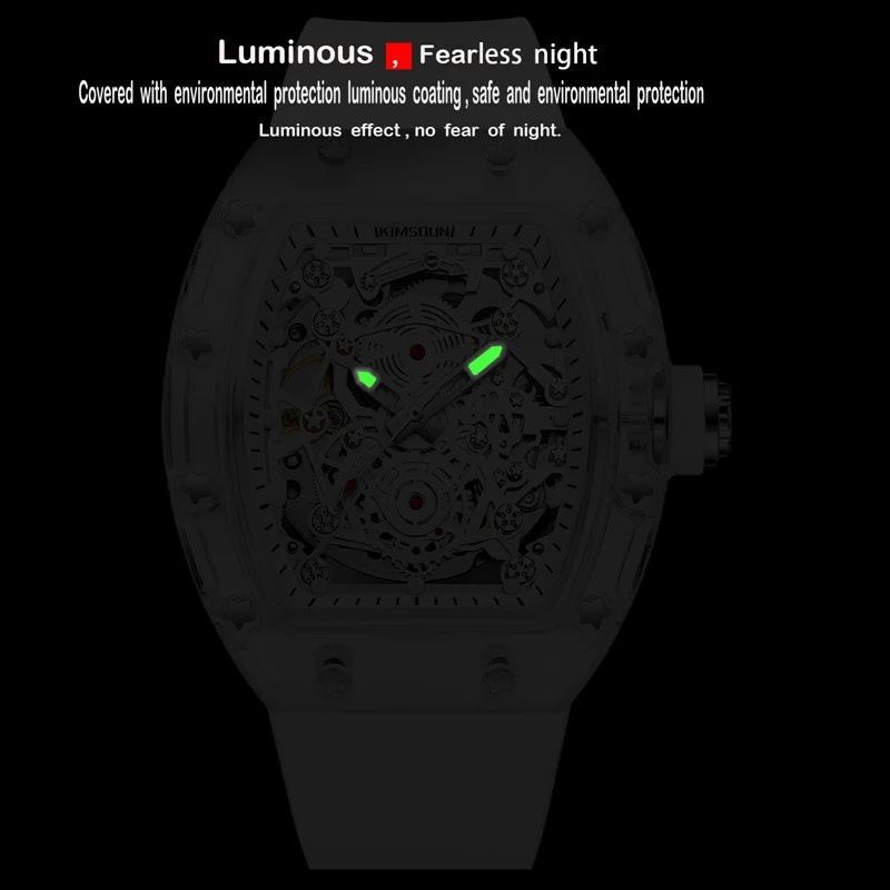 Men Watches White Transparent Military Quartz Watch Relogio Masculino Calendar Fashion Waterproof Sport Silicone Wristwatch