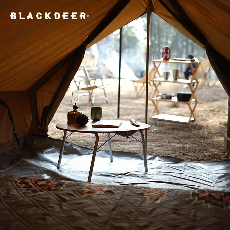 BLACKDEER Outdoor Tent Camping Cotton Roof Waterproof Anti Uv Beach Outdoor Luxury Large Cotton Tarps Large Family 4 People