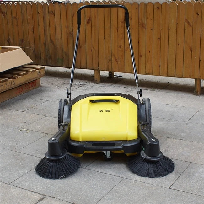 Manual street hand push commercial road wireless electric floor equipment cleaner machine floor sweeper