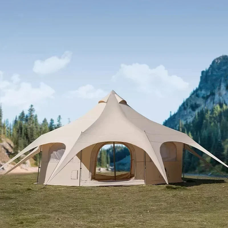 Tent Camp Big Removable Beach Shade Folding Shelter Glamping Luxury Cabin Camping Campaign Houses Tent Outdoor Event waterproof