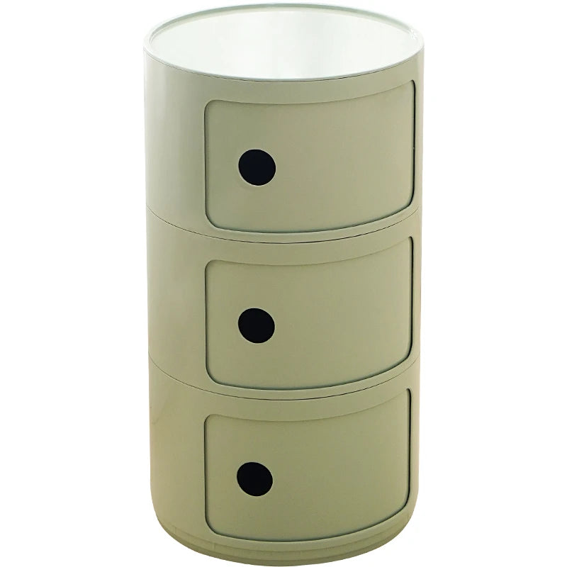 Anti-slip design Nordic round coffee table sliding door modern minimalist white desk creative large capacity bedroom cabinet