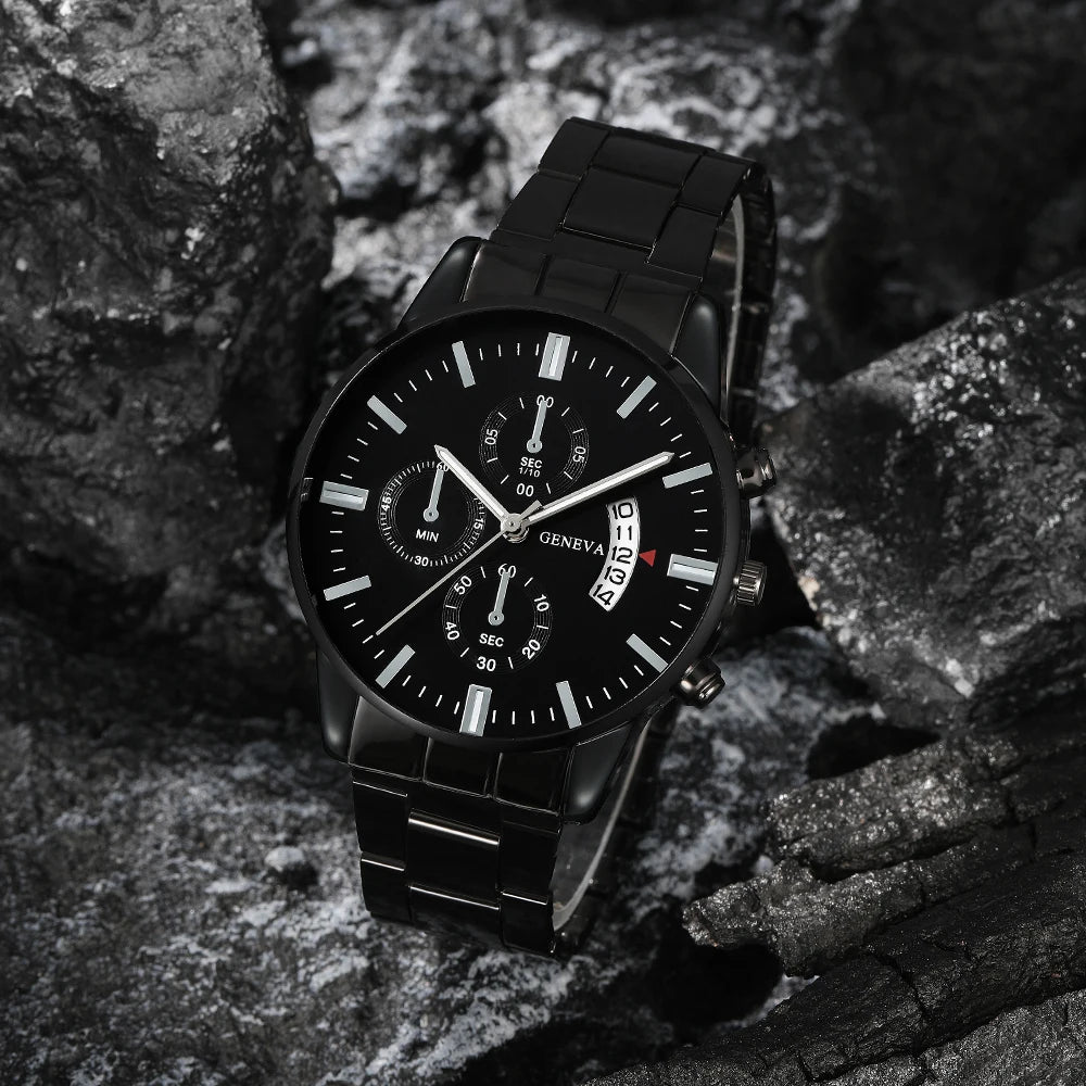 Mens Watch Fashion Minimalist Quartz Analog Stainless Steel Watches for Men with Date