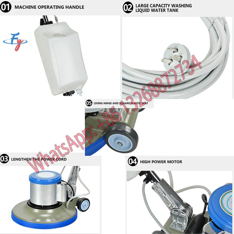 FY 2020 New Commercial use 1100w 175rpm Electric Floor Sweeper Tile Carpet Cleaning Machine, Washing Machine