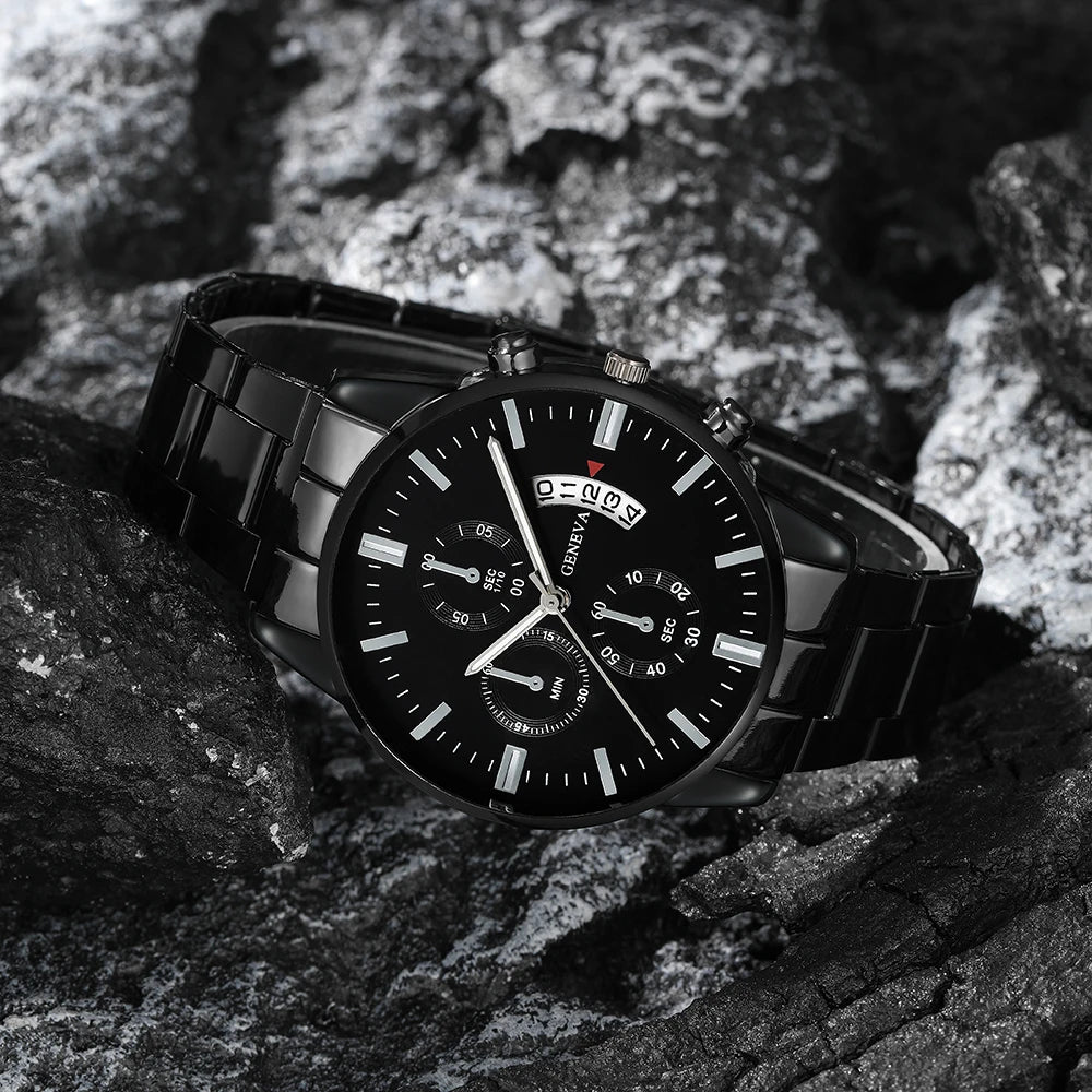 Mens Watch Fashion Minimalist Quartz Analog Stainless Steel Watches for Men with Date