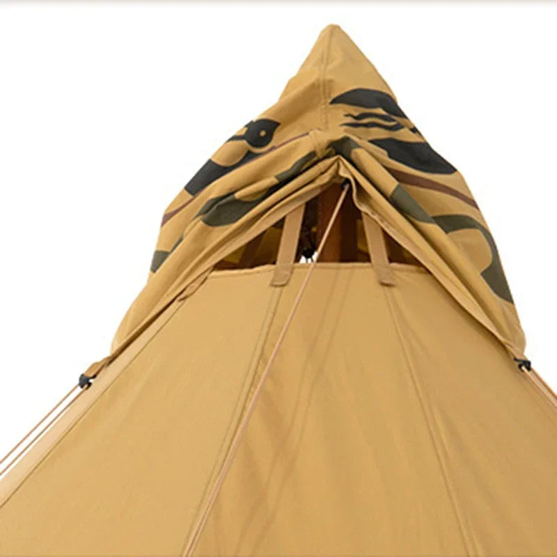 Outdoor Waterproof Tent Light Luxury Cotton Pyramid Camp Thickened Large Space Indian Tent Sunscreen Zanzariera Camping Tent