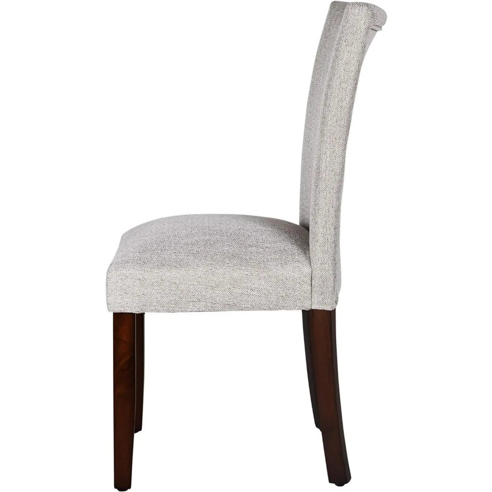 Parsons Classic Upholstered Accent Dining Chair, Single Pack, Light Grey