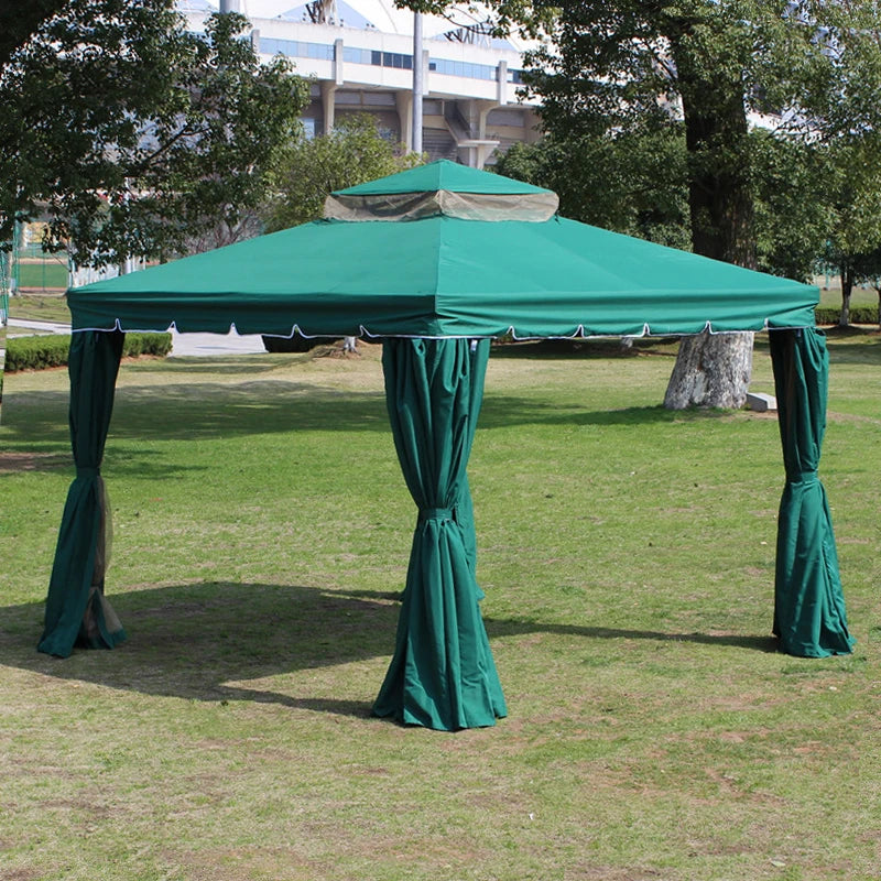 3x3m Luxury Patio Aluminum Gazebo Tent - Rain Protection, Garden Shading Pavilion Sun House, Garage Shelter patio awning
