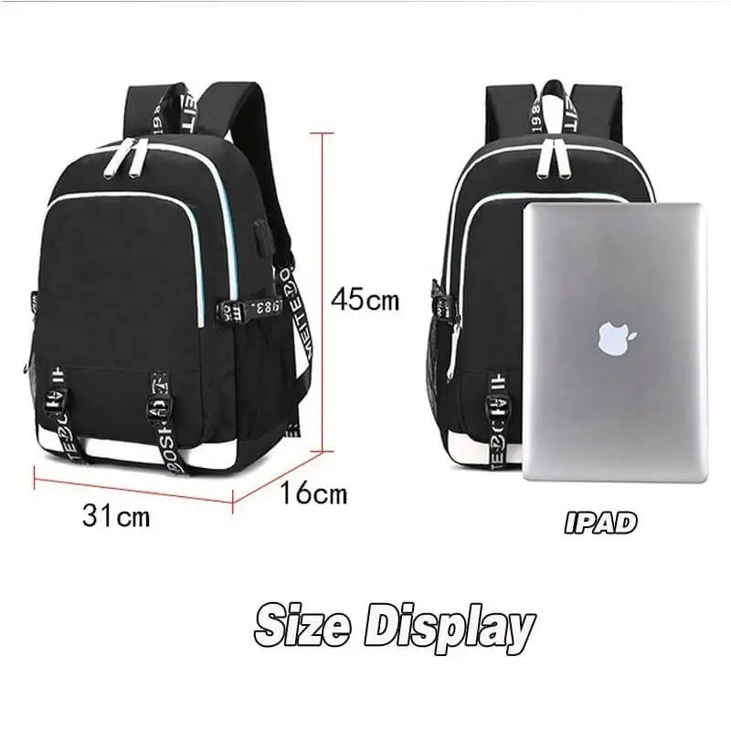 Anime Tokyo Revengers Print Backpack Large Capacity Student Schoolbags USB Charging Travel Backpack For Teenagers