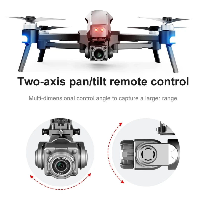 Professional Drone with 4K HD 2-Axis Gimbal 6K Camera 5G Wifi GPS Supports 64G TF Card FPV Drones RC Distance 2KM Quadcopter