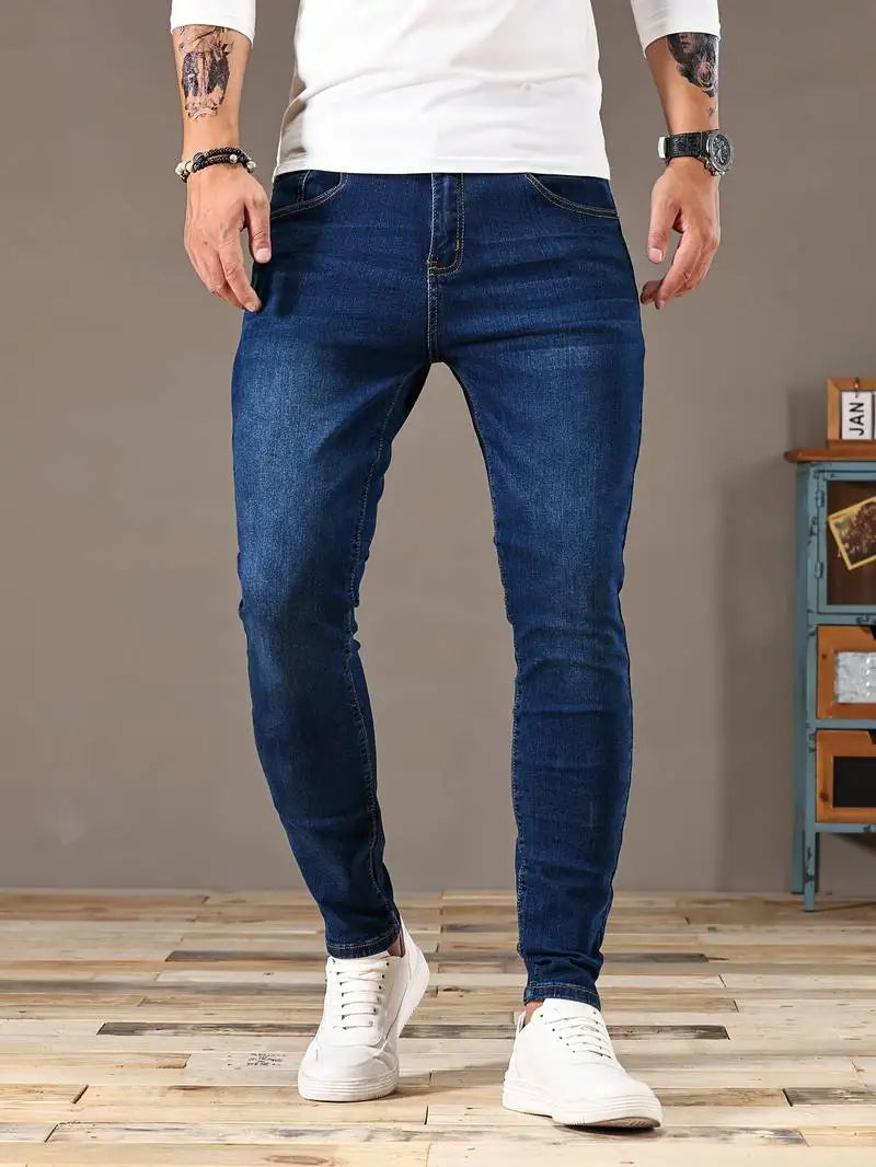 2024 Mens Slim Fit Classic Skinny Jeans Casual Street Style Comfortable Casual Mens Skinny Jeans Male Slim Fit Pencil Denim