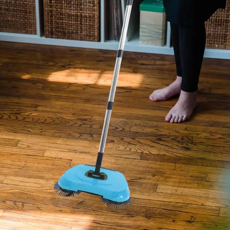 Hand Push Sweeper Non Electric Vacuum Broom Hand Push Sweeping And Moping Machine To Remove Garbage Pet Hair And Dust Dry