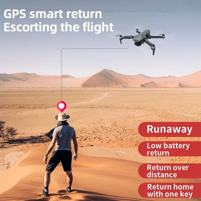 KF101 MAX-S Drone Professional With 4K Camera 5KM WIFI 500m Height EIS 3-axis Gimbal FPV Brushless Quadcopter RC GPS Dron