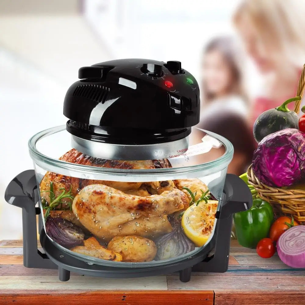 20L Transparent Airfryer 1500W Oven Baking LED Electric Deep Fryer Basket Cooking Fry Bread Machine Cooker Air Fryer