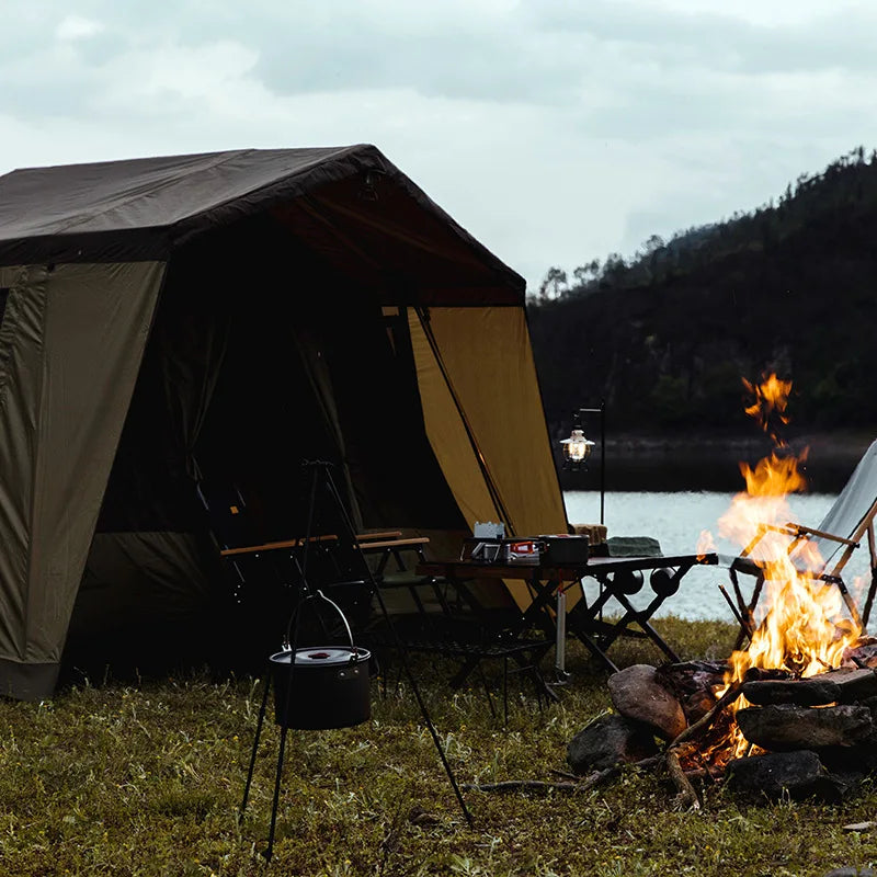MOUNTAINHIKER 무료 배송 3-6Person Outdoor Camping Cabin Tent Luxury Ultralight Large Family Waterproof Thickened Hiking Picnic Tent