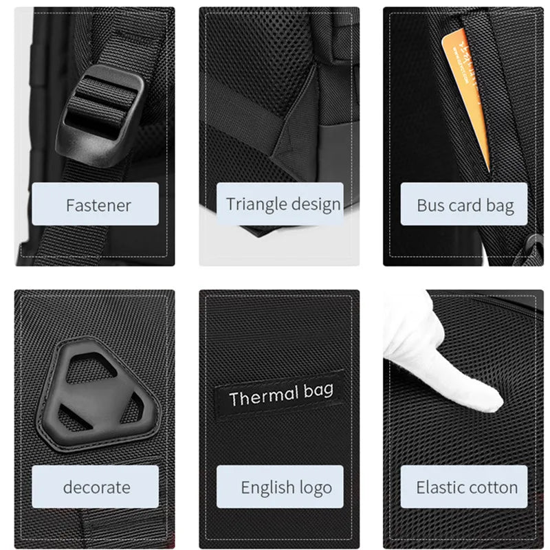 OZUKO 17' Laptop Large Capacity High Quality Backpacks Waterproof USB Charging Travel Backpack Business Multifunction Backpack