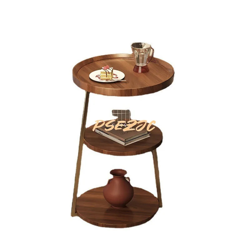 40cm * 40cm * 62cm Household Living Room Hotel Luxury Homestay Sofa Next To Cabinet Nordic Three Floor Tea Table