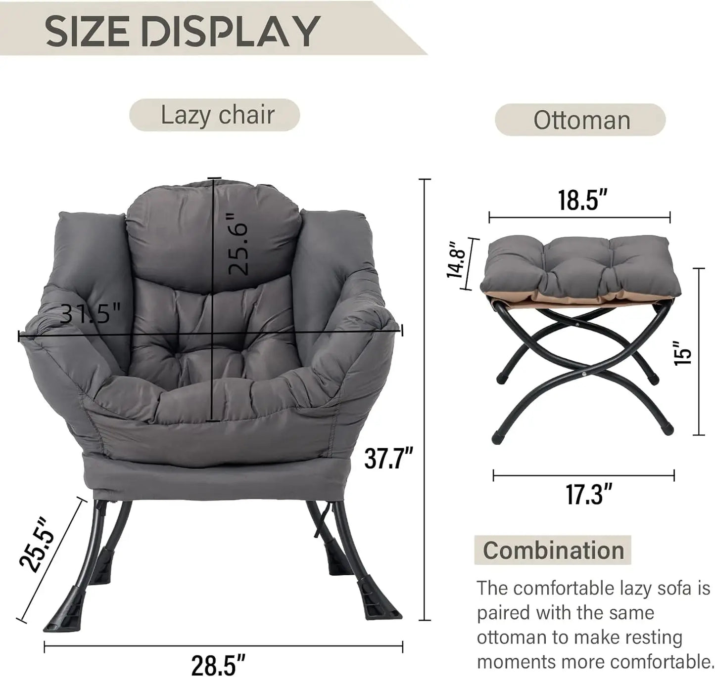 Modern Accent Leisure Upholstered Sofa Chair, Contemporary Lounge Reading Chair with Armrests and a Side Pocket for Living Room