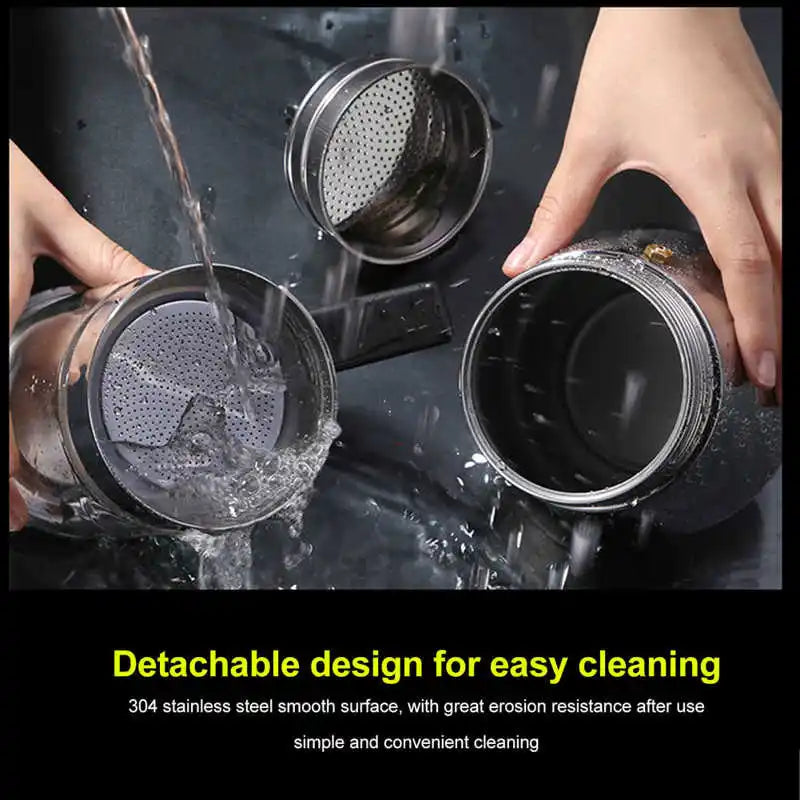 Pot Crystal Glass Top Stainless Steel Stovetop Pot Italian Coffee Maker for 4 Cups Italian coffee machine