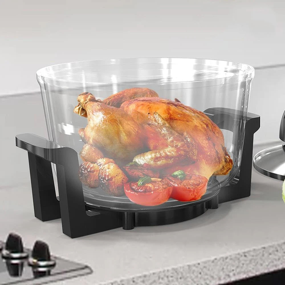 20L Transparent Airfryer 1500W Oven Baking LED Electric Deep Fryer Basket Cooking Fry Bread Machine Cooker Air Fryer