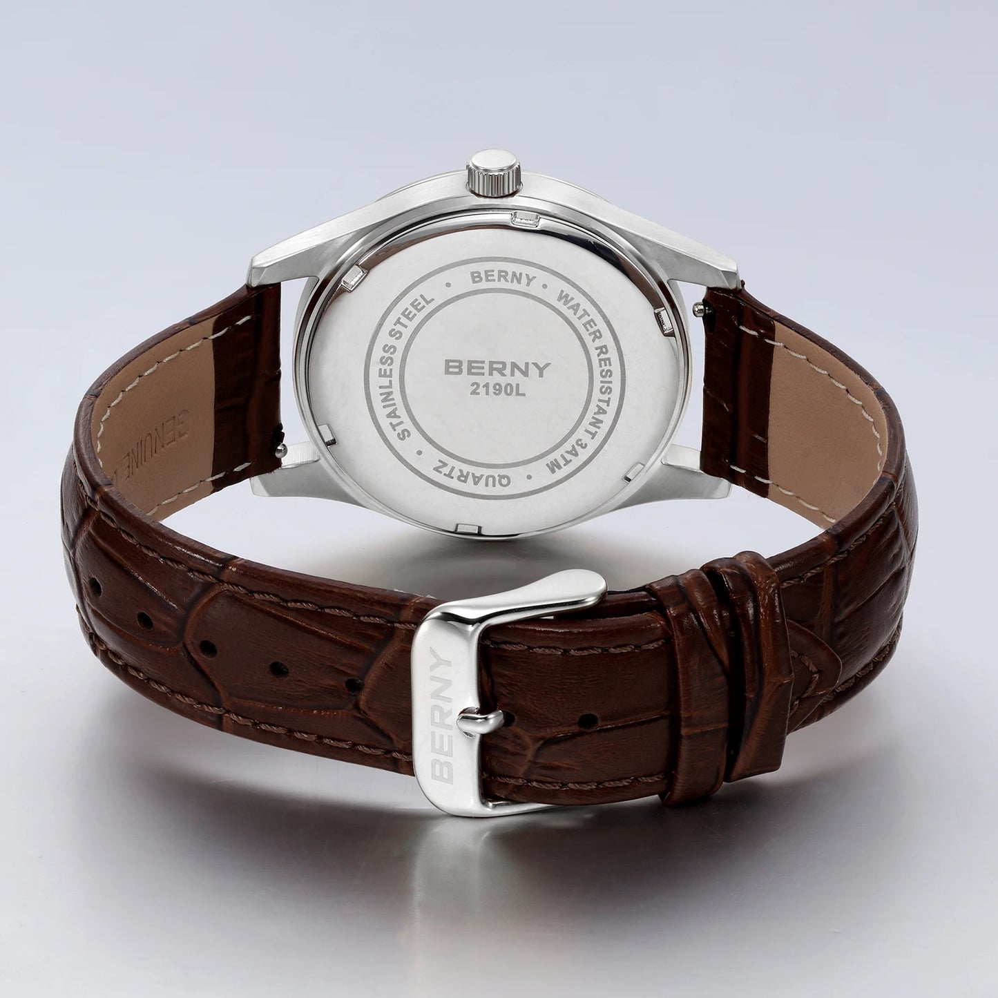 BERNY Luxury Watch for Women 2024 New in Quartz Vintage Lady Watches Easy Read Moon Phase Calendar Dress Business Wristwatch