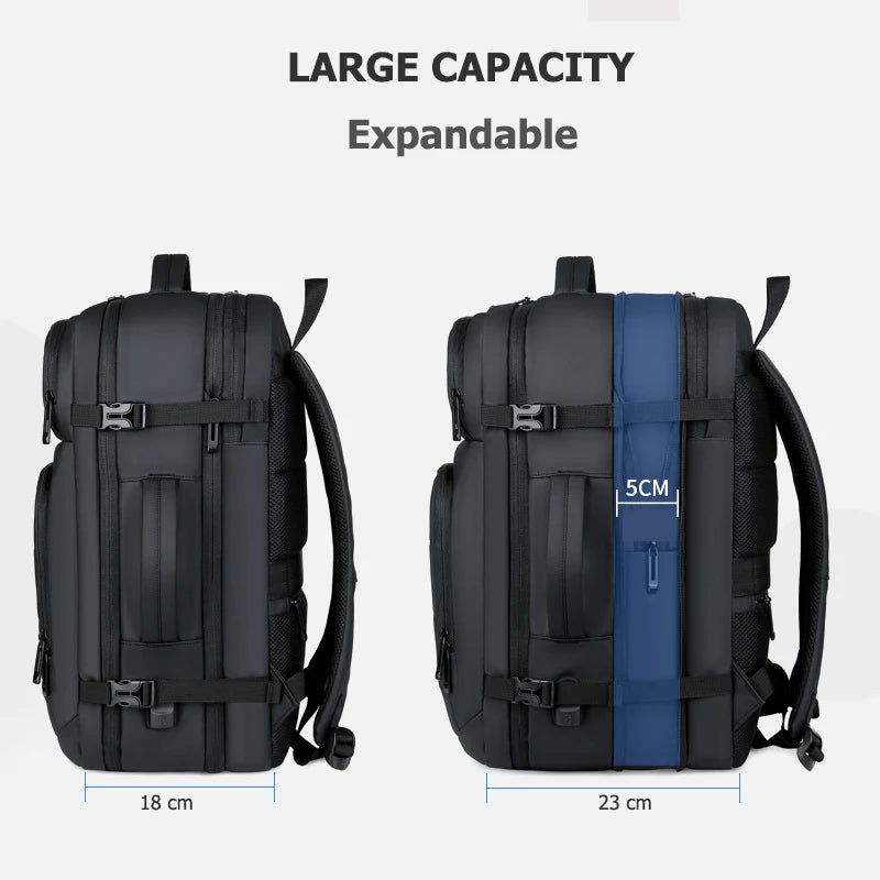 Men's 40L Large Capacity Expandable Backpacks USB Charging 17'' Laptop backpack Waterproof Multi-functional Business Travel Bags