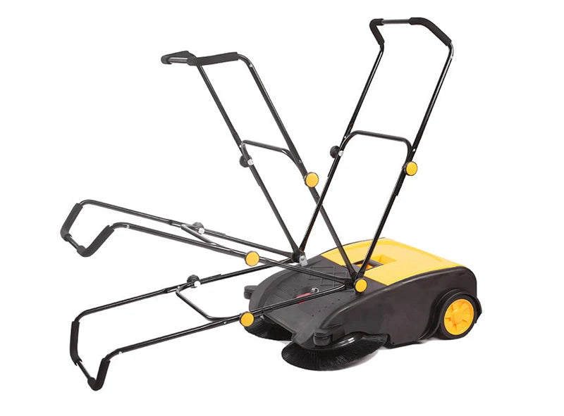 750 Hand Push Brush Road Street Leaf Floor Sweeper Outdoor Indoor Warehouse Cleaning Machine