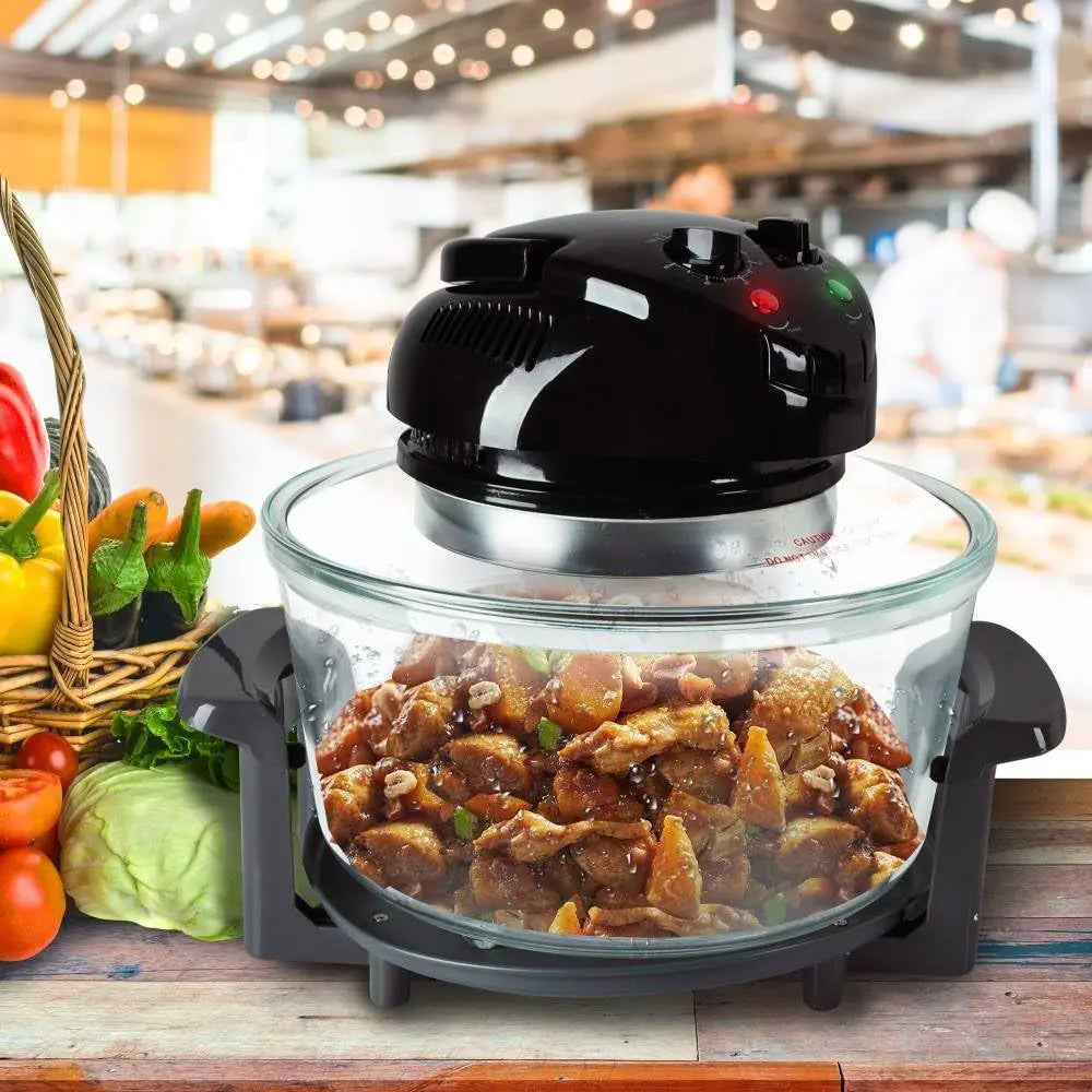 20L Transparent Airfryer 1500W Oven Baking LED Electric Deep Fryer Basket Cooking Fry Bread Machine Cooker Air Fryer