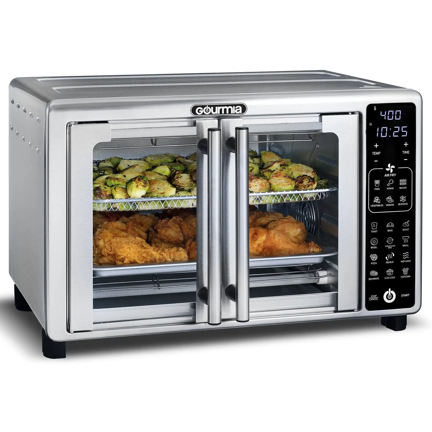 New 6-Slice Digital Toaster Oven Air Fryer with 19 One-Touch Presets, Stainless Steel