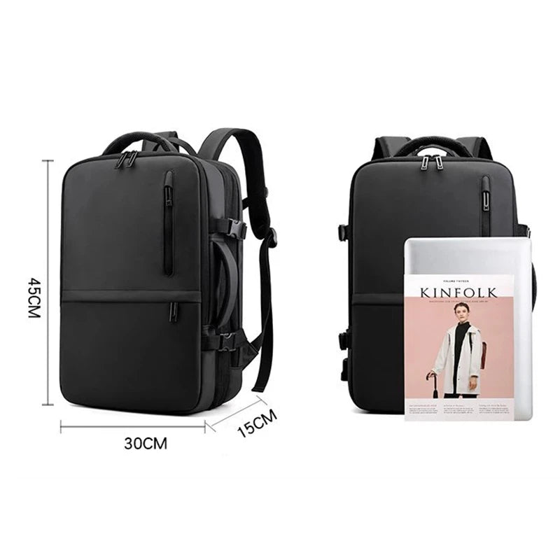 Man Business Laptop Backpack Multifunctional Waterproof Schoolbag Large-capacity Notebook Backbag USB Charging Mochila Rucksack